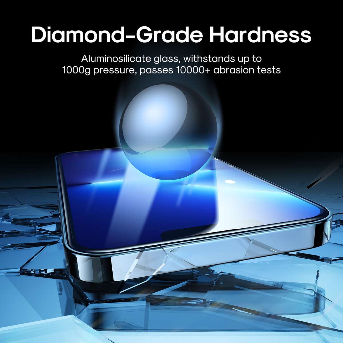 For iPhone 15 Pro JOYROOM Knight Series 2.5D Full Screen HD Tempered Glass Film