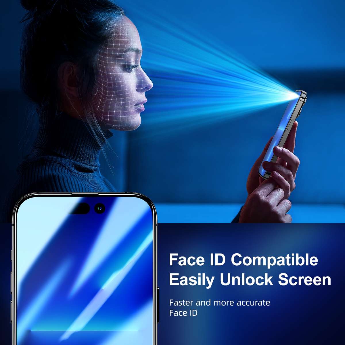 For iPhone 15 Pro Max JOYROOM Knight Series 2.5D Full Screen Privacy Tempered Film