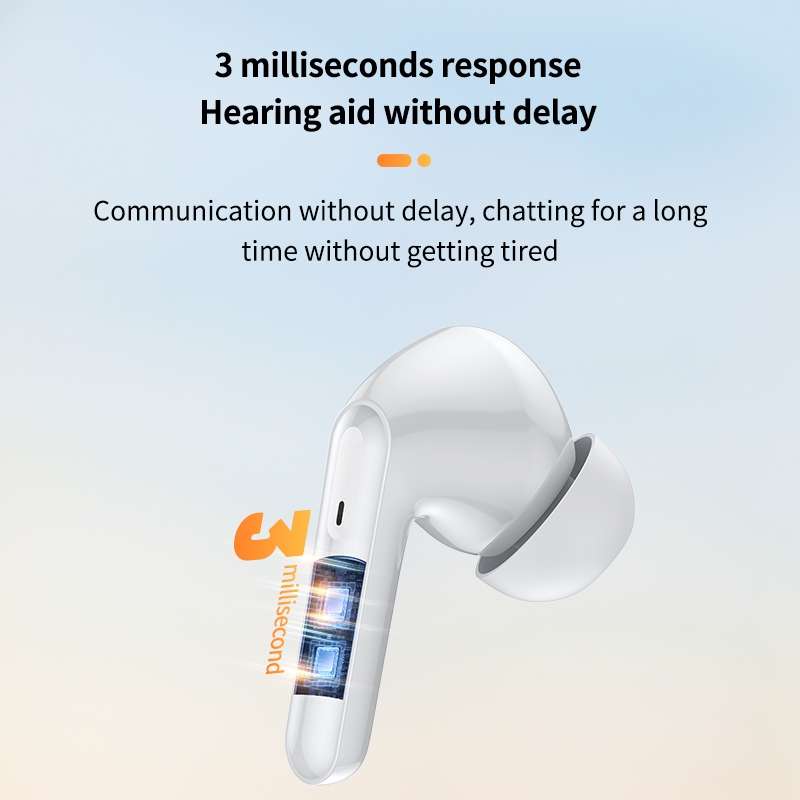 Bluetooth 5.3 In-ear AI Smart Recognition Hearing Aid(Black)