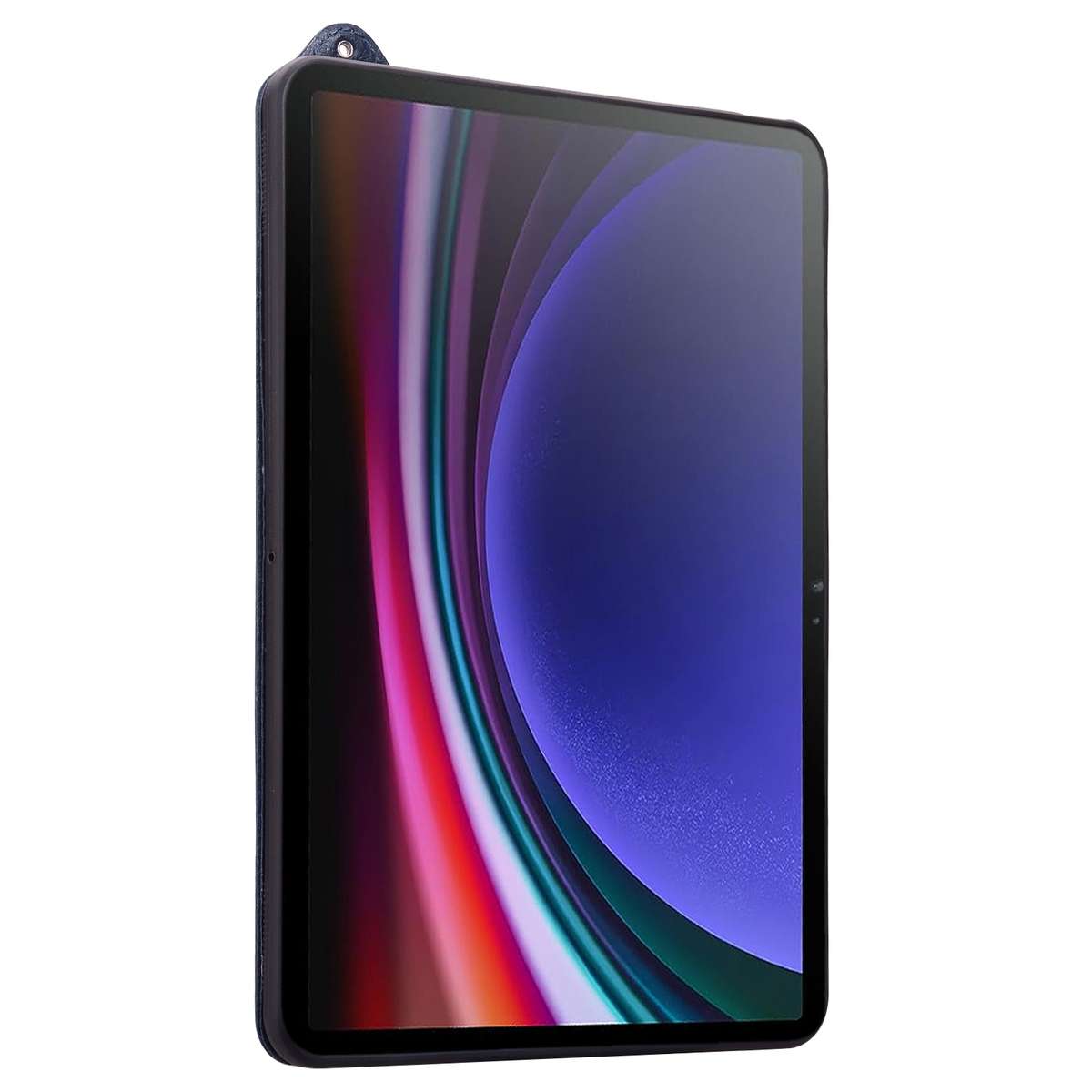 For Samsung Galaxy Tab S10 / S9 / S11 TPU Leather Back Tablet Case with Wristband(Dark Blue)