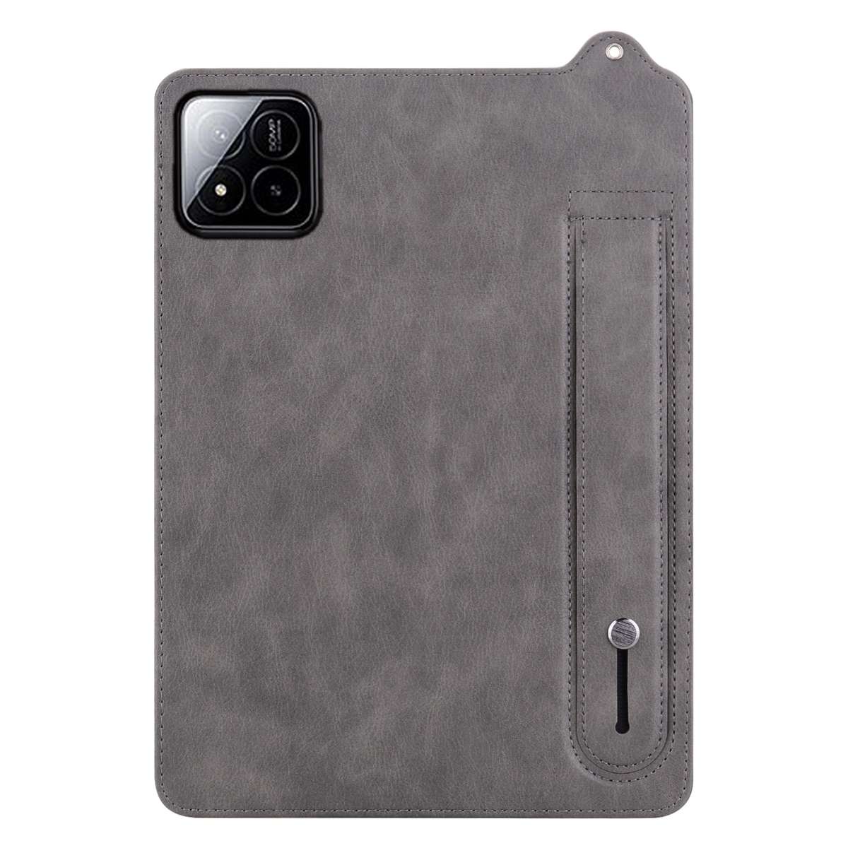 For Xiaomi Pad 8 / 8 Pro / 7 / 7 Pro TPU Leather Back Tablet Case with Wristband(Grey)