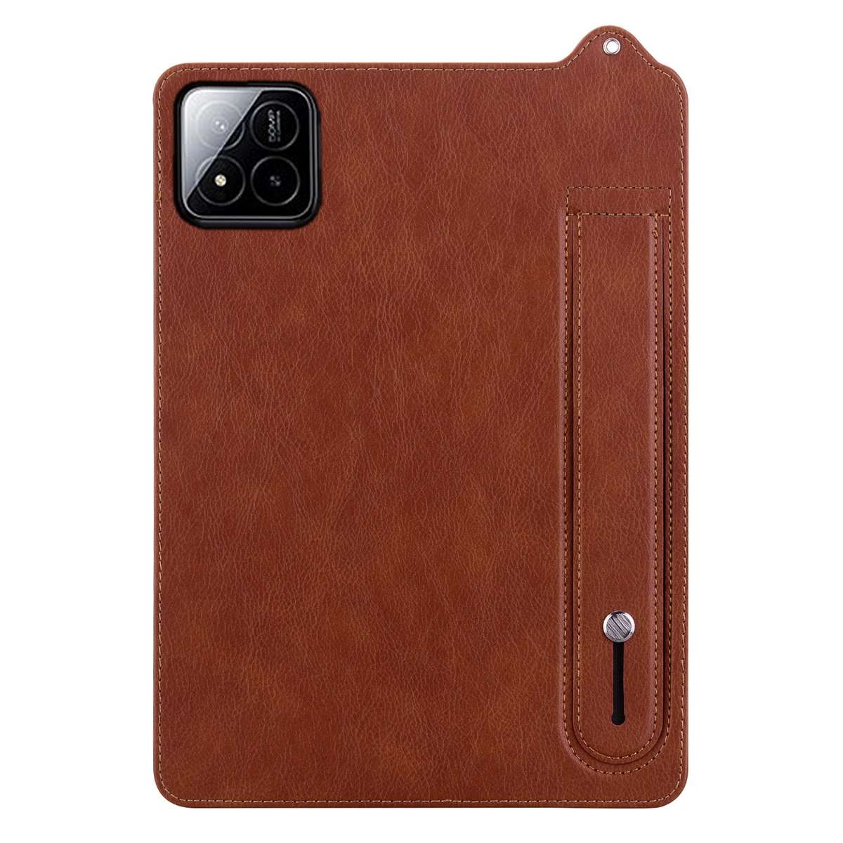 For Xiaomi Pad 8 / 8 Pro / 7 / 7 Pro TPU Leather Back Tablet Case with Wristband(Brown)