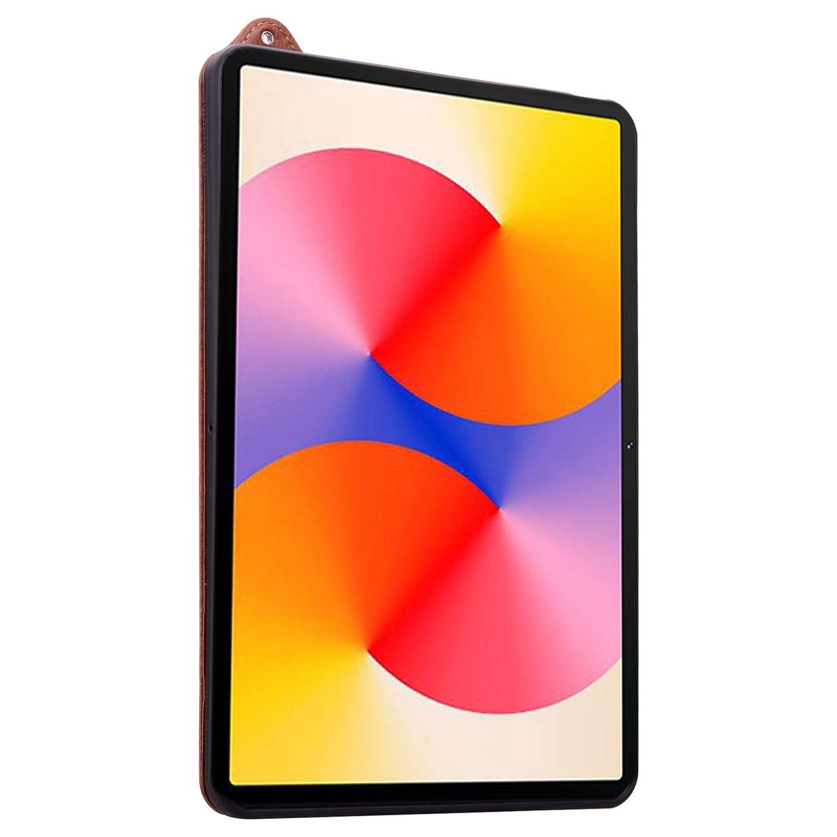 For Xiaomi Pad 8 / 8 Pro / 7 / 7 Pro TPU Leather Back Tablet Case with Wristband(Brown)