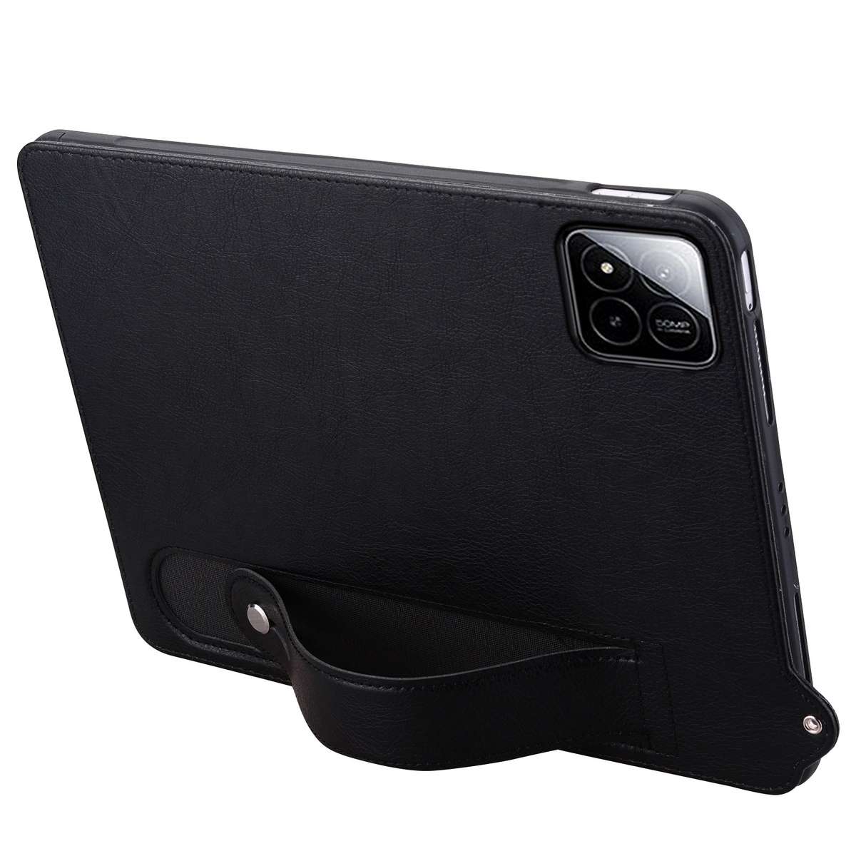 For Xiaomi Pad 8 / 8 Pro / 7 / 7 Pro TPU Leather Back Tablet Case with Wristband(Black)