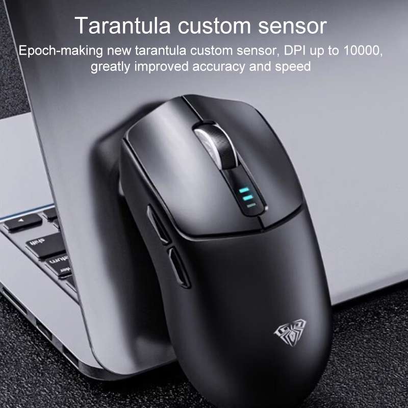 AULA SC580 10000DPI Wired/2.4G/Bluetooth Three Model Gaming Wireless Mouse(Black)