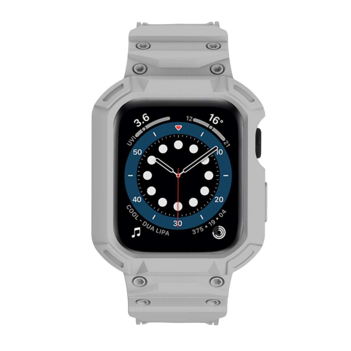For Apple Watch Series 10 / 11 46mm Armor TPU Case Integrated Watch Band(Light Grey)