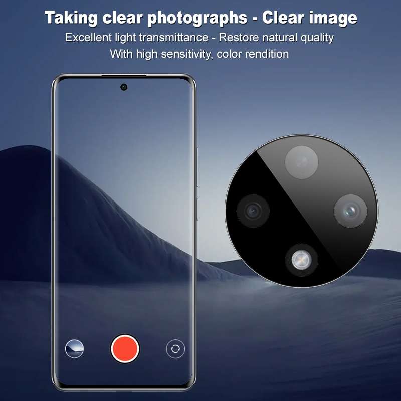 For OPPO A3 Pro 5G imak Black Version HD Glass Rear Camera Lens Film, Self-positioning Version