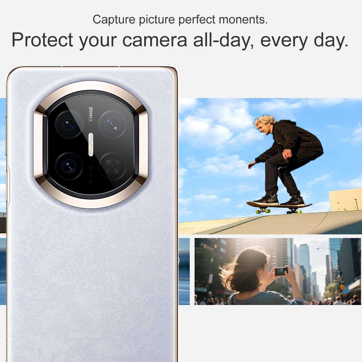 For Huawei Mate X7 imak Black Version HD Glass Rear Camera Lens Film, Self-positioning Version