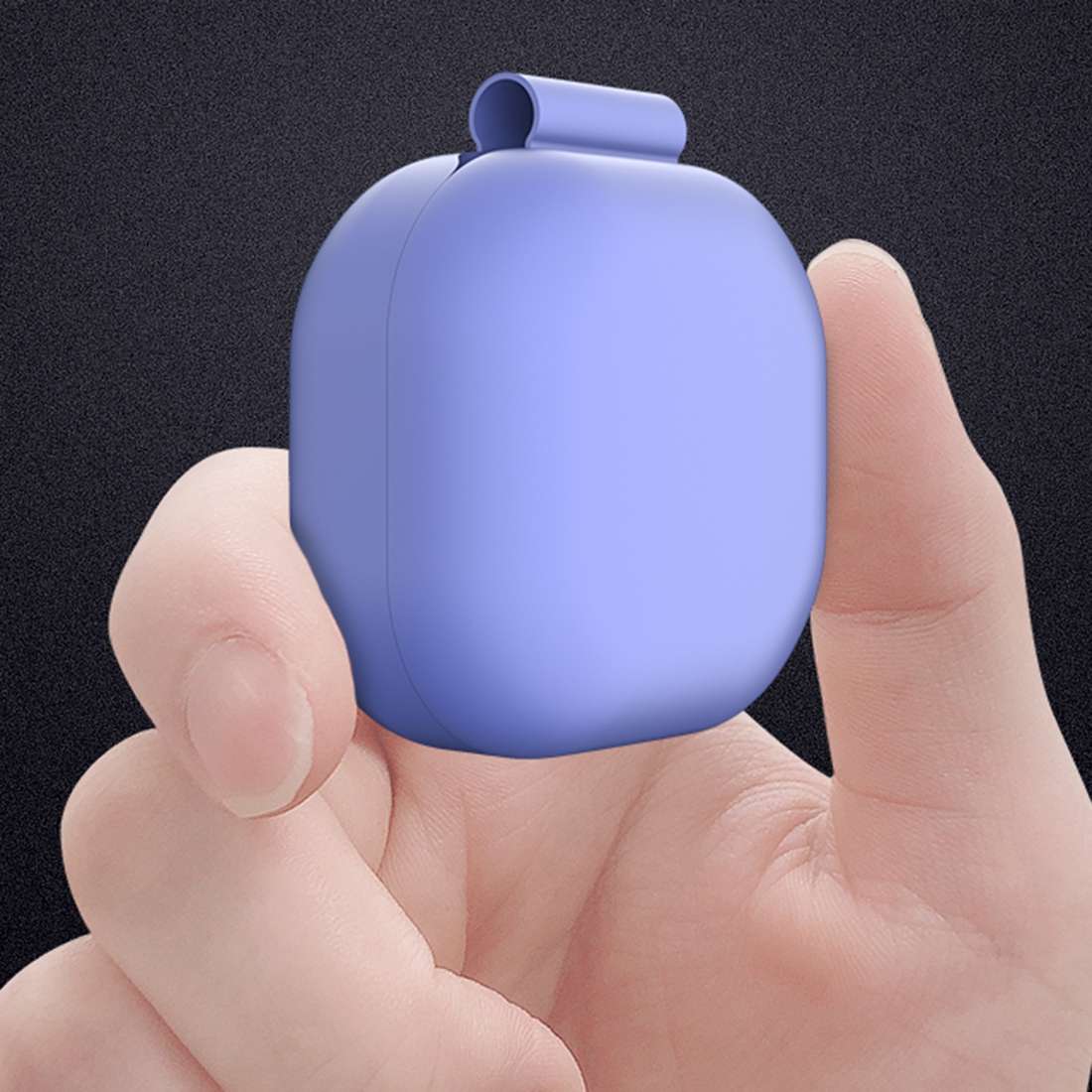For New Samsung Galaxy Buds Live/Pro Solid Color Anti-fall Earphone Protective Case wi ... (Black)