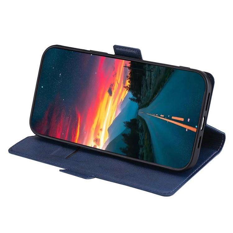 For Redmi K80 Ultra Ultra-thin Voltage Side Buckle Horizontal Flip Leather Phone Case(Blue)