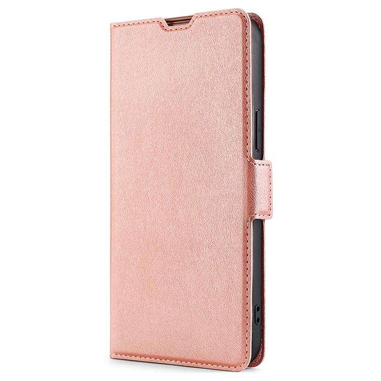 For Redmi K80 Ultra Ultra-thin Voltage Side Buckle Horizontal Flip Leather Phone Case(Rose Gold)