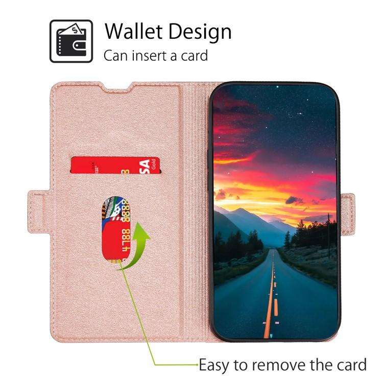 For Redmi K80 Ultra Ultra-thin Voltage Side Buckle Horizontal Flip Leather Phone Case(Rose Gold)