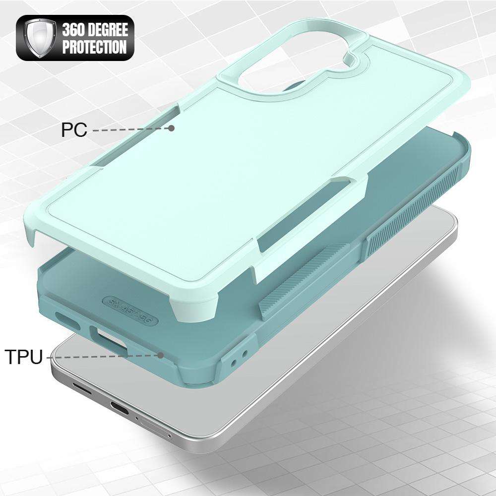 For Samsung Galaxy A57 5G 2 in 1 PC + TPU Phone Case(Light Green)
