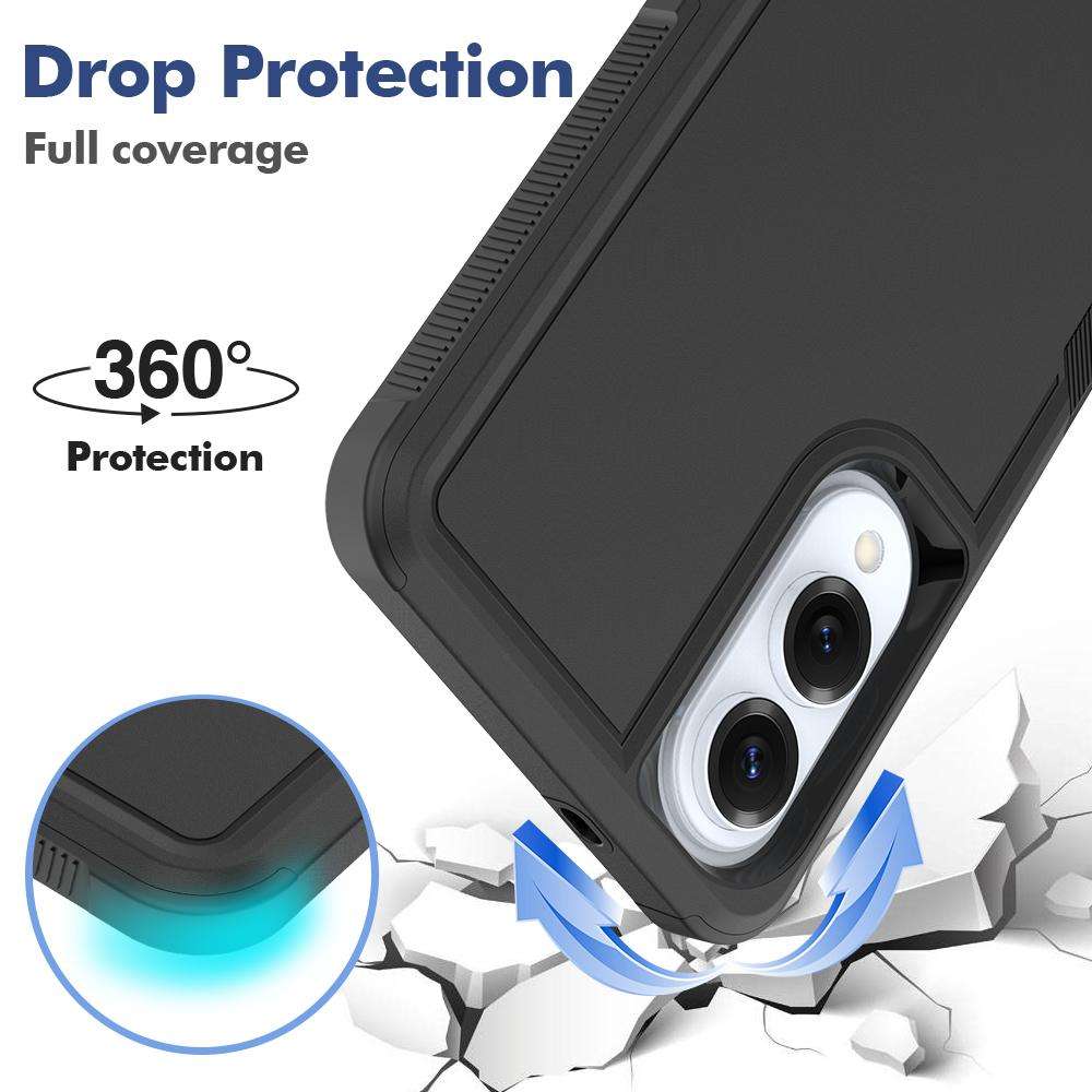 For Samsung Galaxy S25 Edge 5G 2 in 1 PC + TPU Phone Case(Black)