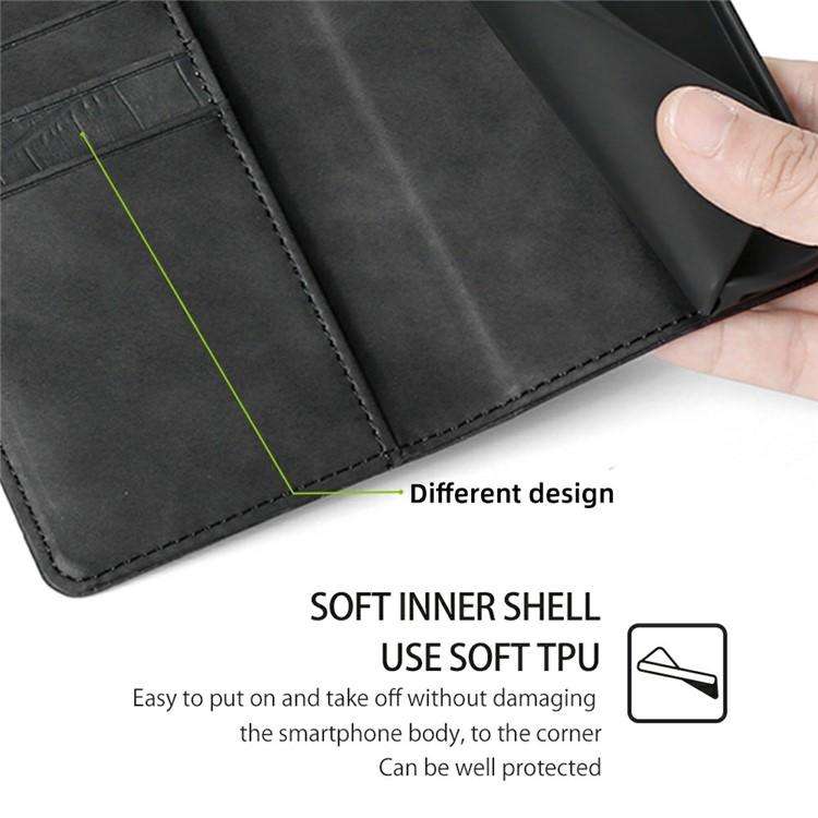 For Redmi K80 Ultra Skin Feel Crocodile Magnetic Clasp Leather Phone Case(Black)