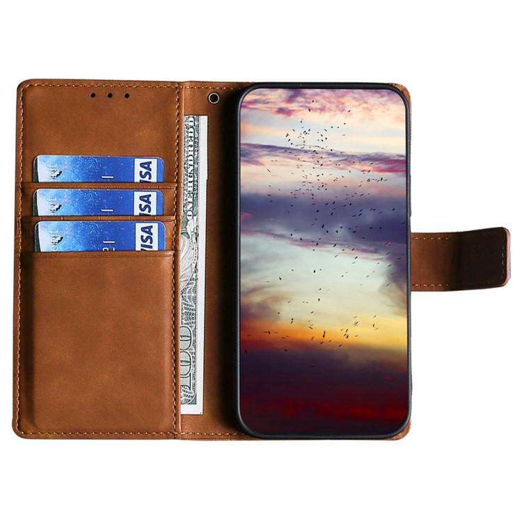 For Redmi K80 Ultra Skin Feel Crocodile Magnetic Clasp Leather Phone Case(Brown)