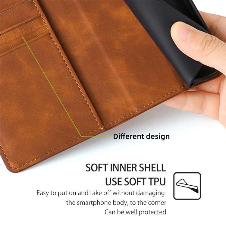 For Redmi K80 Ultra Skin Feel Crocodile Magnetic Clasp Leather Phone Case(Brown)