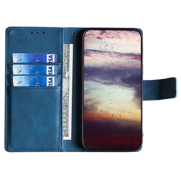 For Redmi K80 Ultra Skin Feel Crocodile Magnetic Clasp Leather Phone Case(Blue)