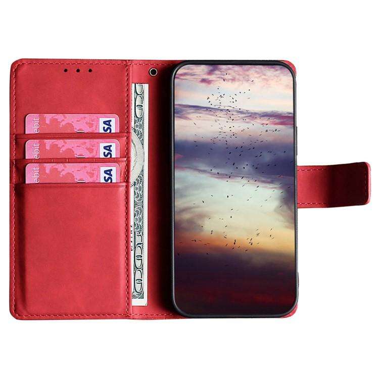 For Redmi K80 Ultra Skin Feel Crocodile Magnetic Clasp Leather Phone Case(Red)