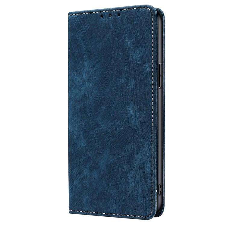 For Redmi K80 Ultra RFID Anti-theft Brush Magnetic Leather Phone Case(Blue)