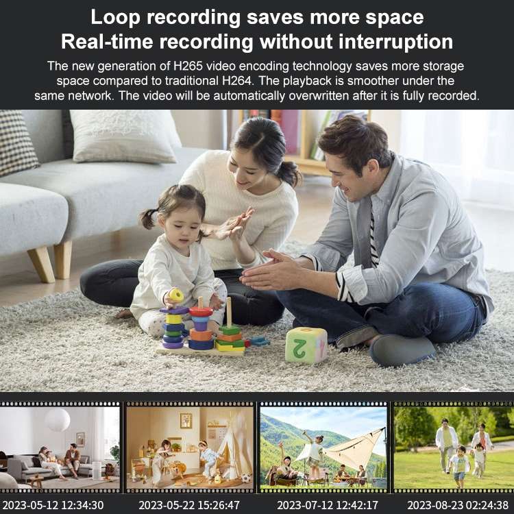 30W HD Night Vision Remote Indoor and Outdoor Wireless Surveillance Camera, Memory Card:64GB