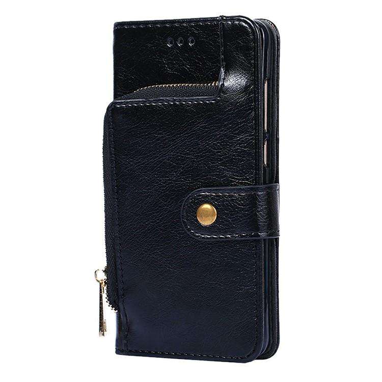 For Redmi K80 Ultra Zipper Bag Leather Phone Case(Black)