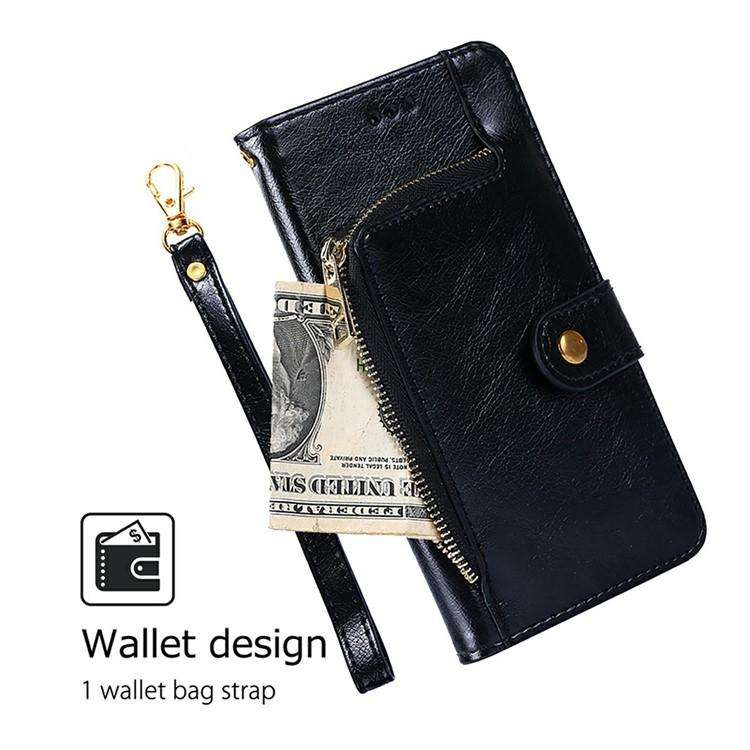 For Redmi K80 Ultra Zipper Bag Leather Phone Case(Black)