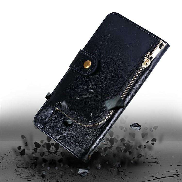 For Redmi K80 Ultra Zipper Bag Leather Phone Case(Black)