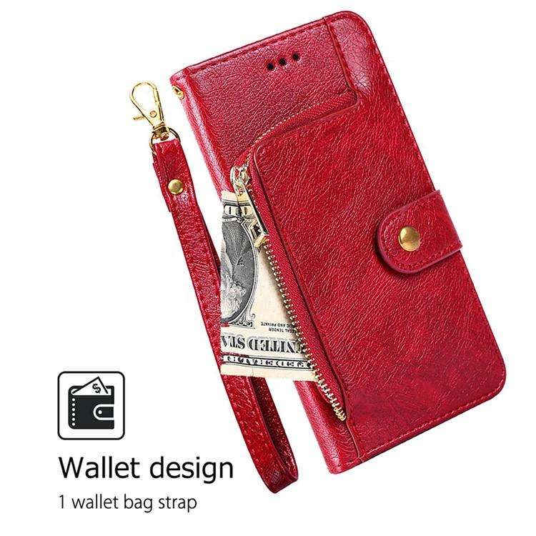 For Redmi K80 Ultra Zipper Bag Leather Phone Case(Rose Gold)