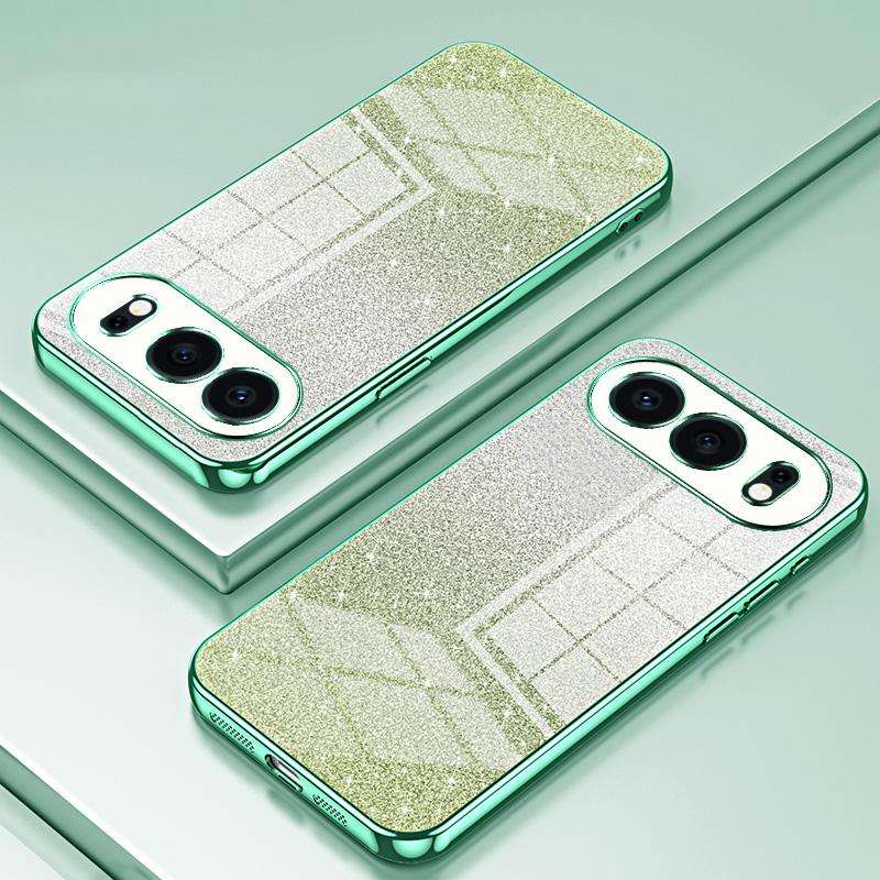 For Honor 500 / 500 Pro Global Gradient Glitter Powder Electroplated Phone Case(Green)