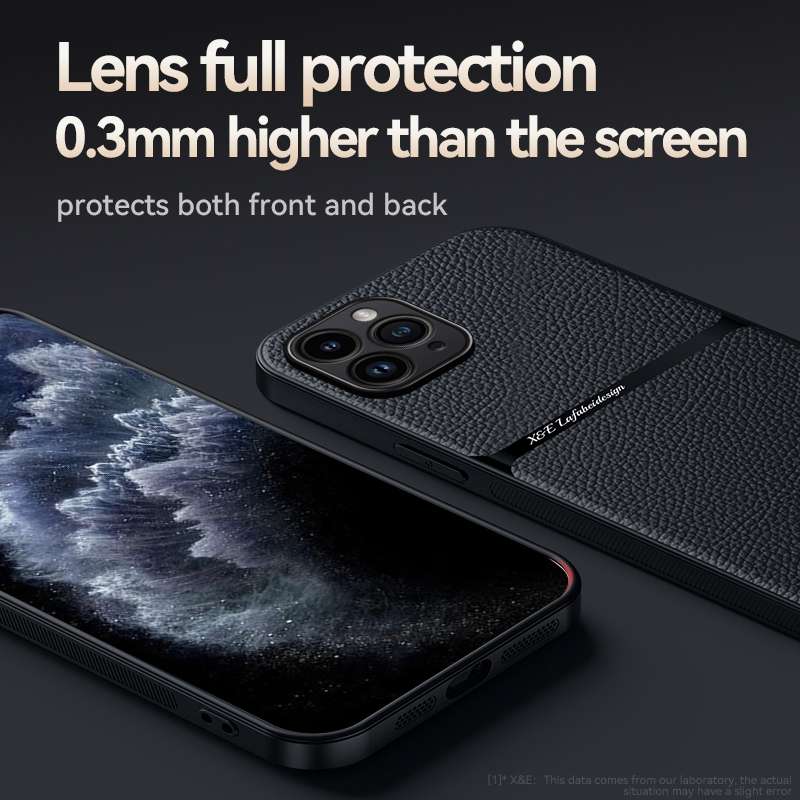 For iPhone 11 Pro Max Litchi Leather Magnetic Full Coverage Shockproof Phone Case(Blue)