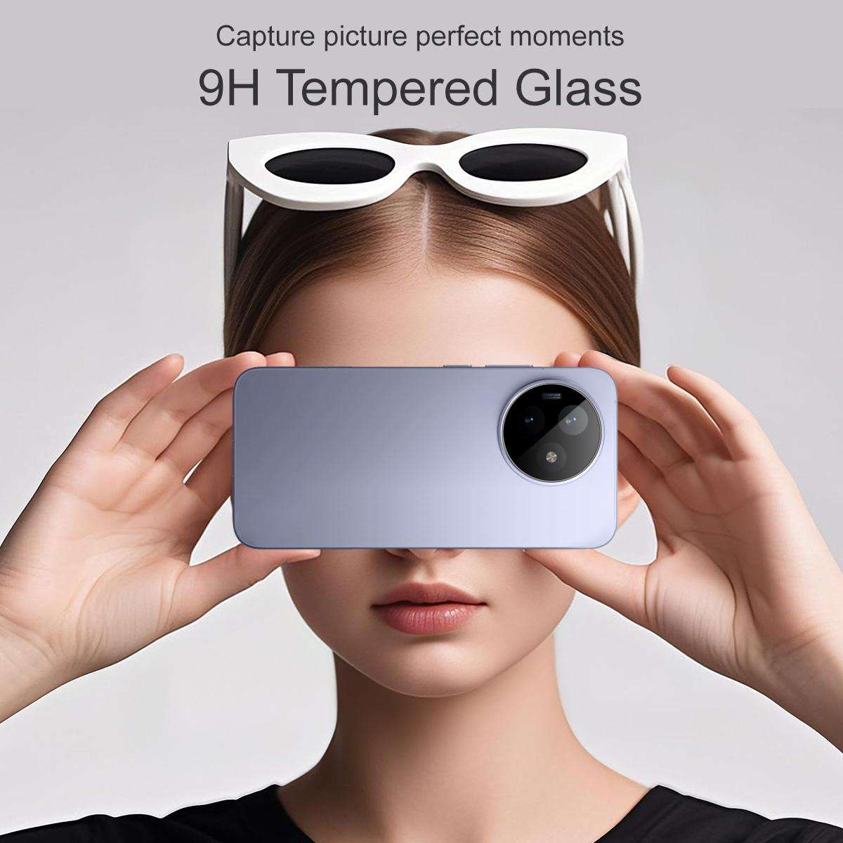 For Redmi K80 Ultra imak Black Version HD Glass Rear Camera Lens Film, Self-positioning Version