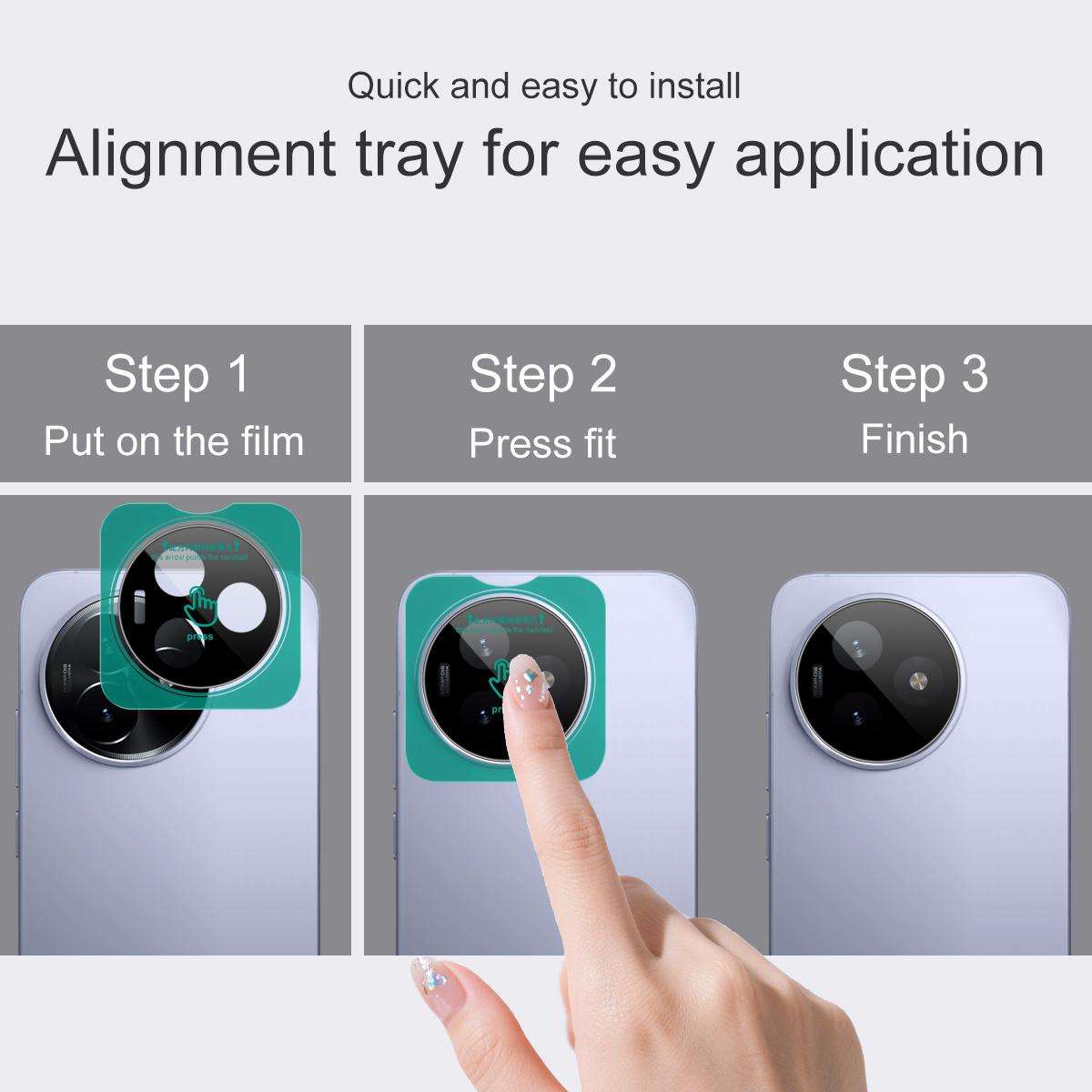 For Redmi K80 Ultra imak Black Version HD Glass Rear Camera Lens Film, Self-positioning Version