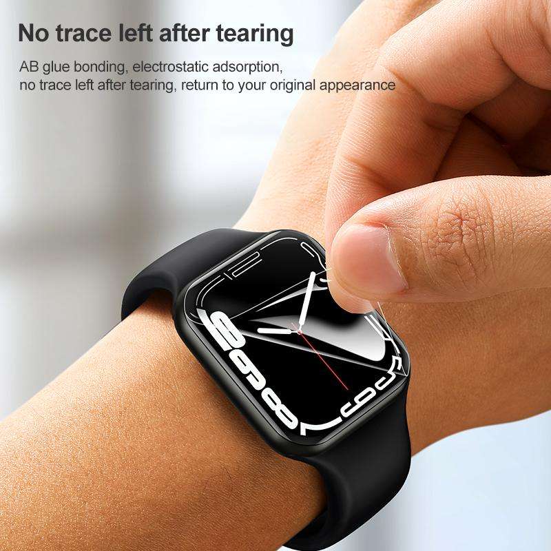 For Apple Watch Series 9 / 8 / 7 45mm Soft Hydrogel Film Watch Screen Protector with Locator
