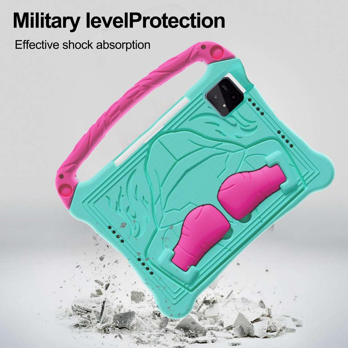 For Xiaomi Pad 8 / 8 Pro / Poco Pad X1 Boxing Series Kickstand EVA Shockproof ... (Mint Rose Red)