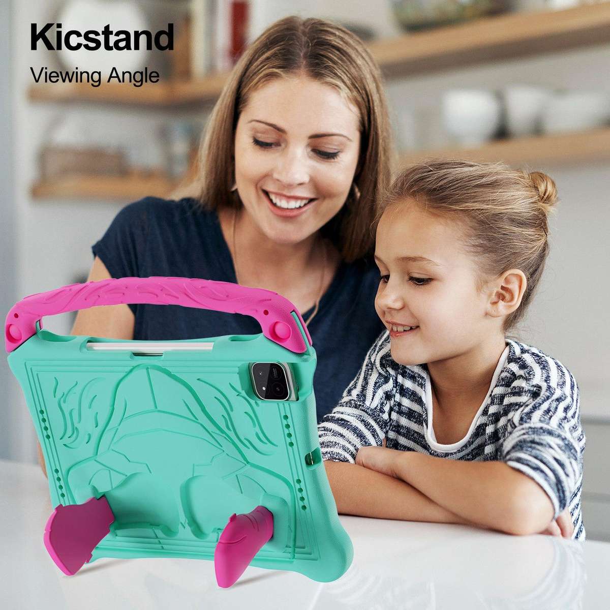 For Xiaomi Pad 8 / 8 Pro / Poco Pad X1 Boxing Series Kickstand EVA Shockproof ... (Mint Rose Red)