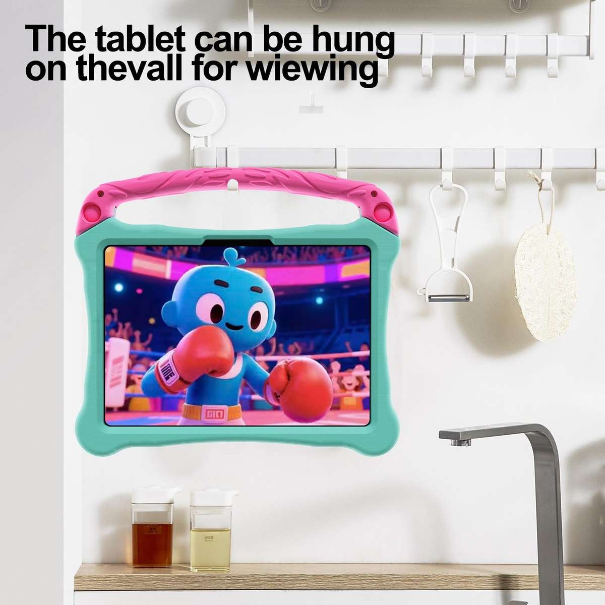 For Xiaomi Pad 8 / 8 Pro / Poco Pad X1 Boxing Series Kickstand EVA Shockproof ... (Mint Rose Red)