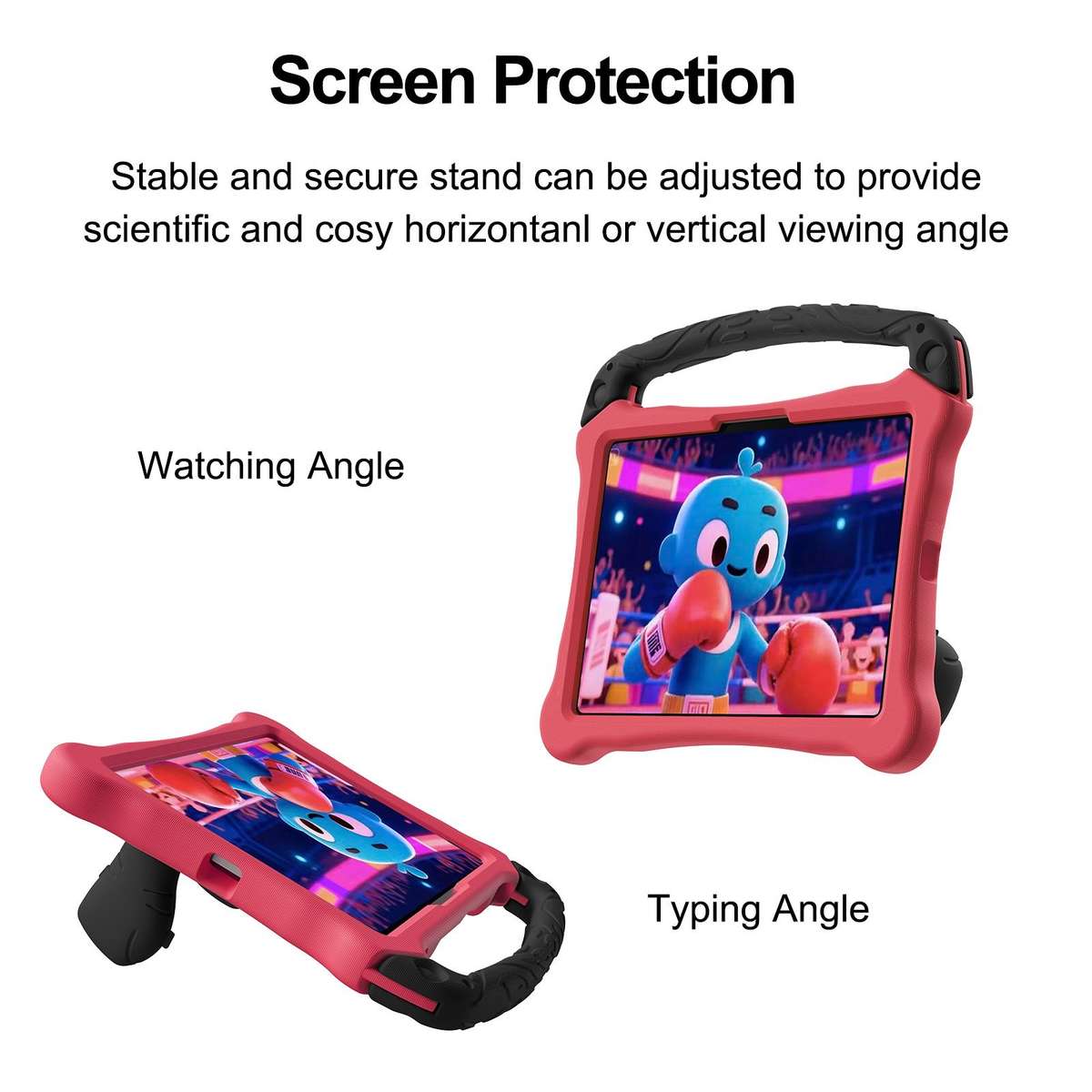 For Xiaomi Pad 8 / 8 Pro / Poco Pad X1 Boxing Series Kickstand EVA Shockproof Tabl ... (Red Black)