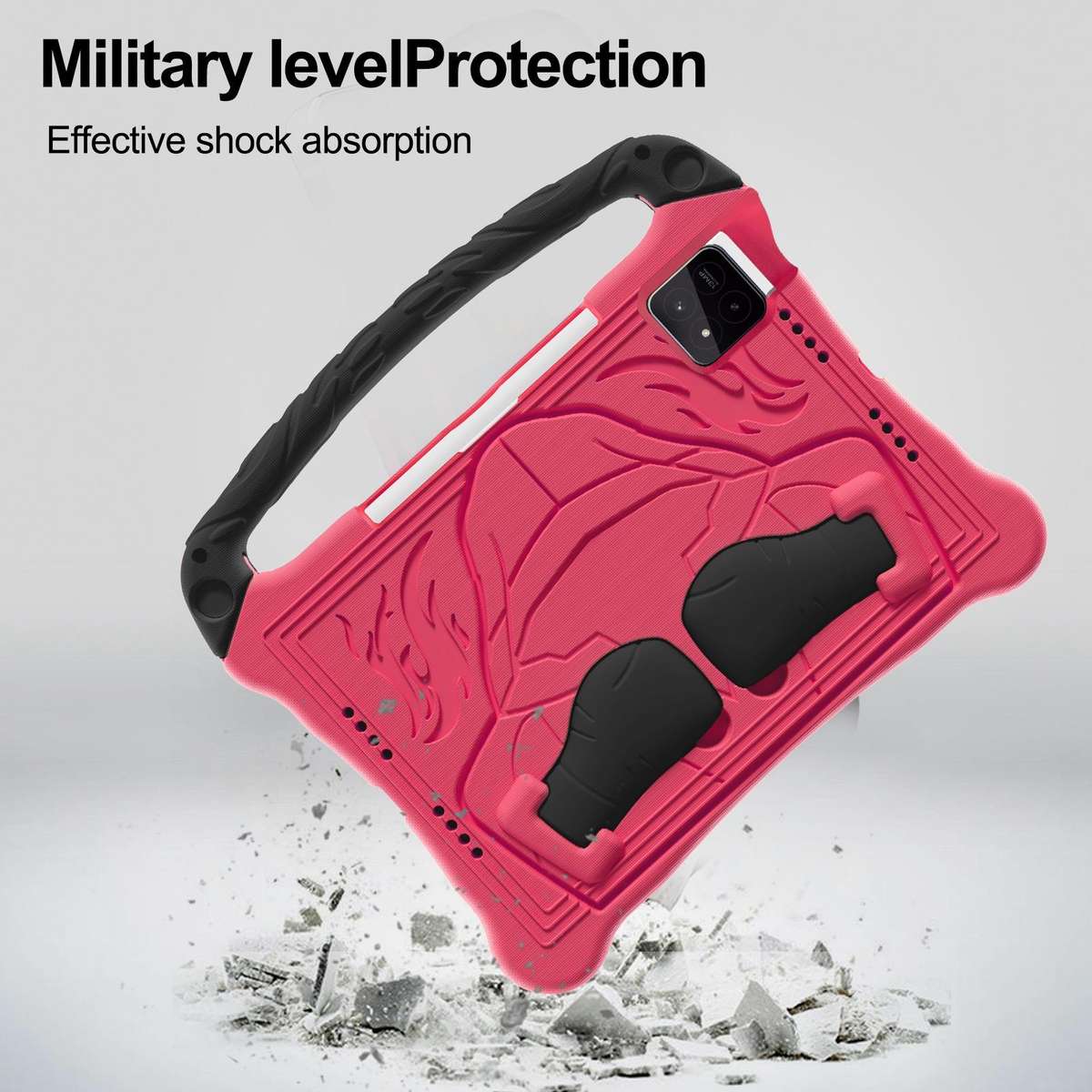 For Xiaomi Pad 8 / 8 Pro / Poco Pad X1 Boxing Series Kickstand EVA Shockproof Tabl ... (Red Black)