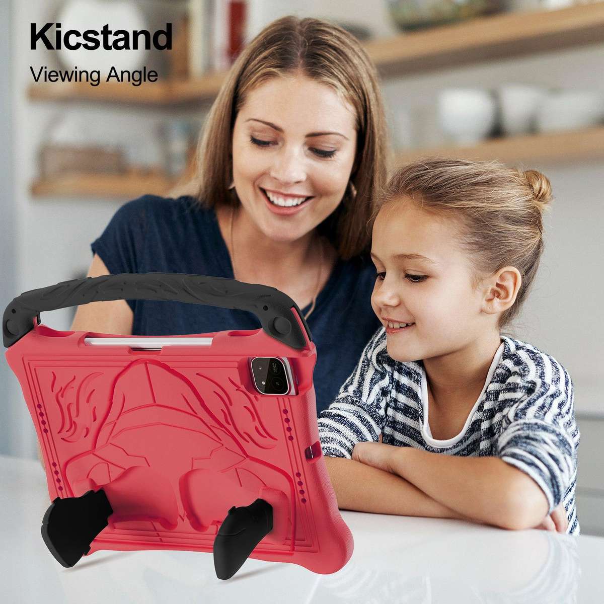 For Xiaomi Pad 8 / 8 Pro / Poco Pad X1 Boxing Series Kickstand EVA Shockproof Tabl ... (Red Black)