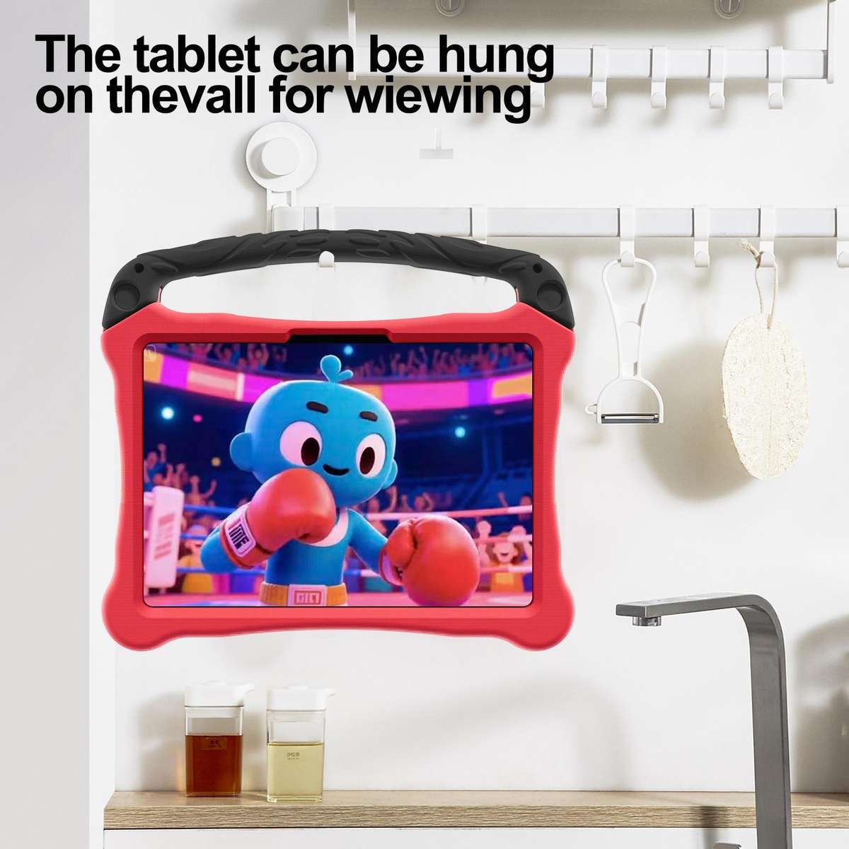 For Xiaomi Pad 8 / 8 Pro / Poco Pad X1 Boxing Series Kickstand EVA Shockproof Tabl ... (Red Black)