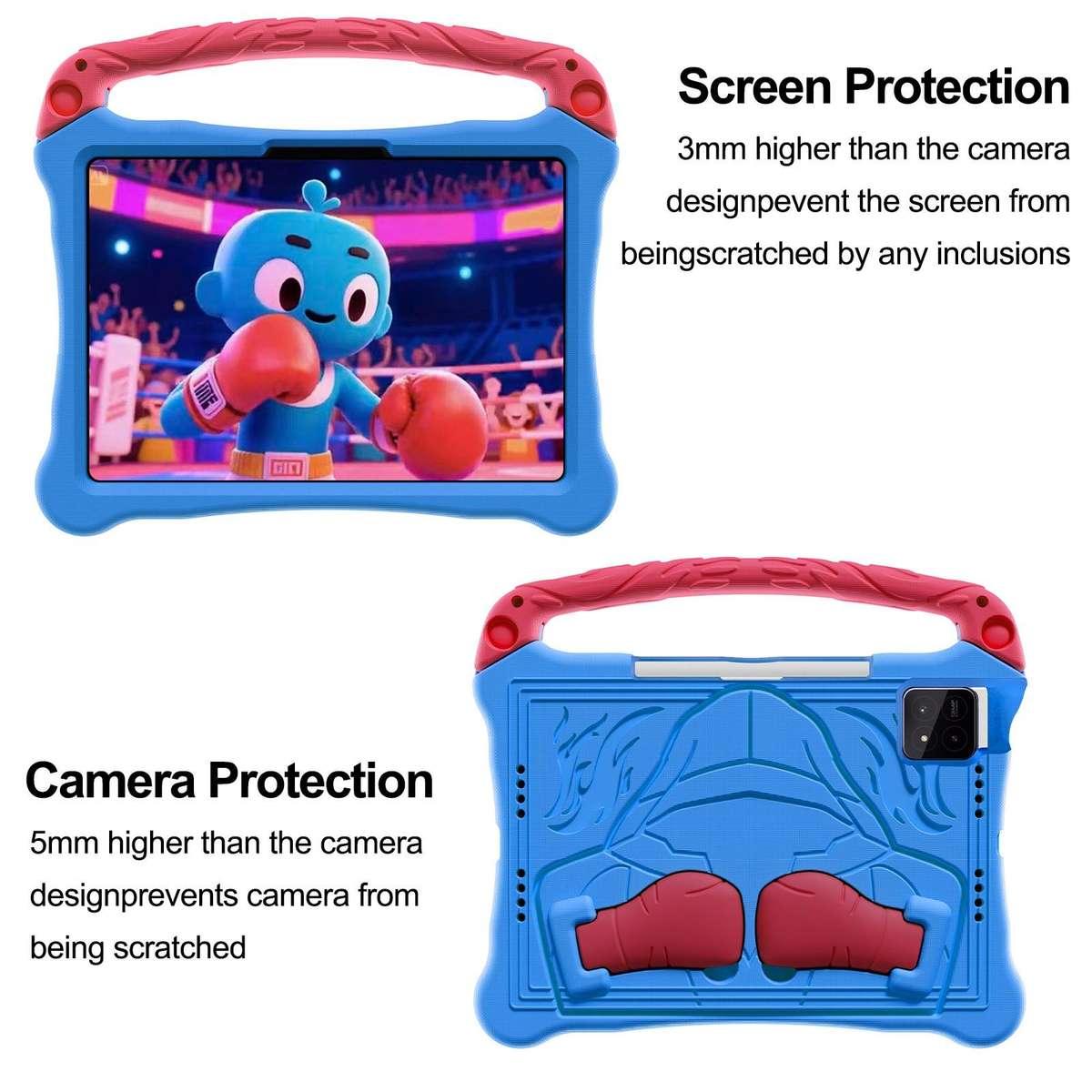 For Xiaomi Pad 8 / 8 Pro / Poco Pad X1 Boxing Series Kickstand EVA Shockproof Table ... (Blue Red)
