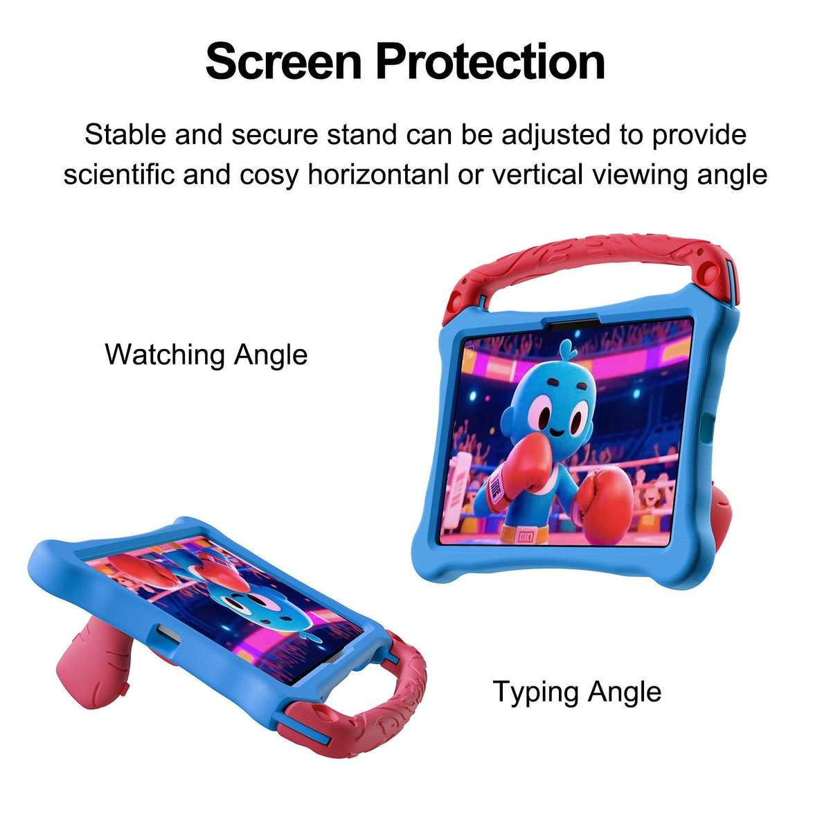For Xiaomi Pad 8 / 8 Pro / Poco Pad X1 Boxing Series Kickstand EVA Shockproof Table ... (Blue Red)