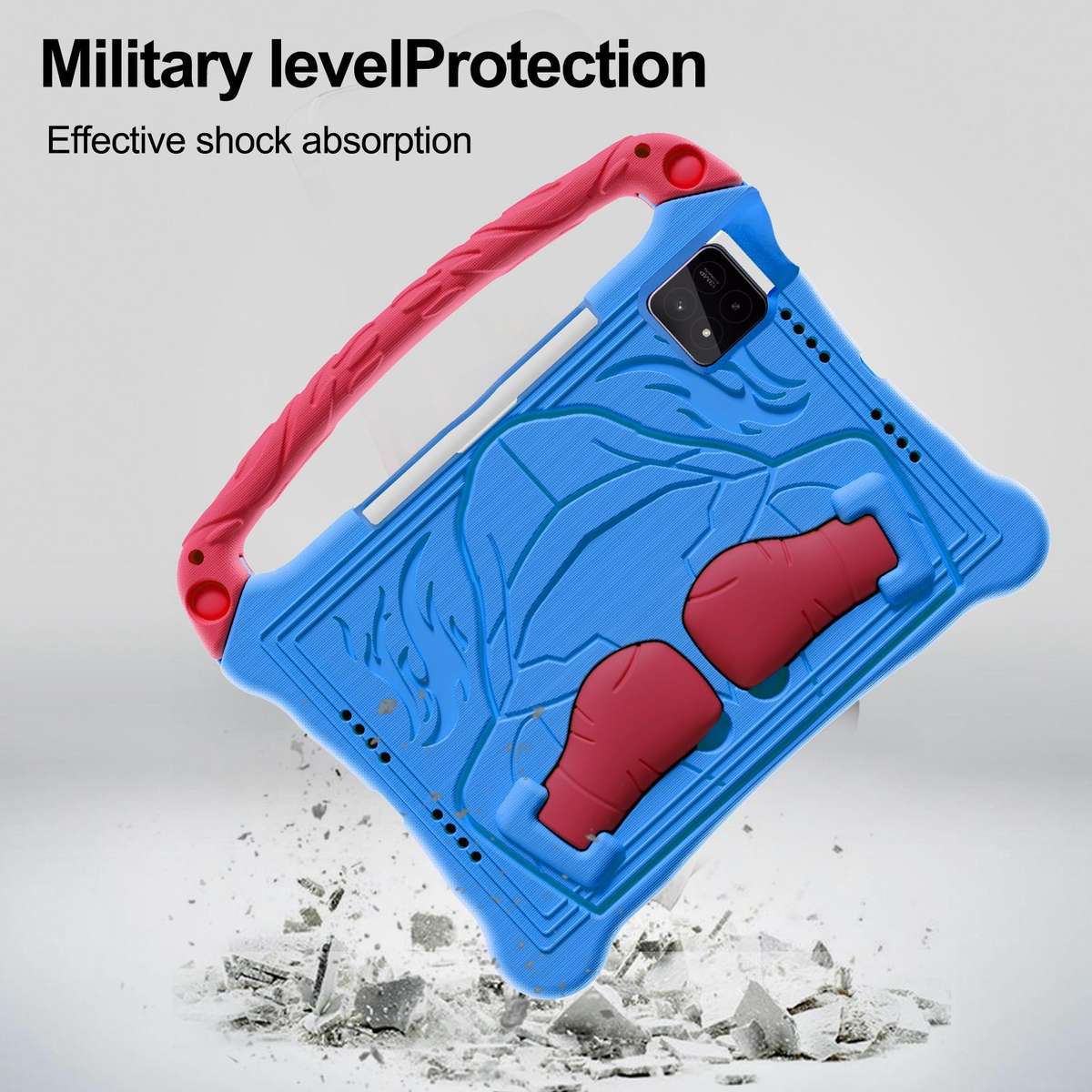 For Xiaomi Pad 8 / 8 Pro / Poco Pad X1 Boxing Series Kickstand EVA Shockproof Table ... (Blue Red)