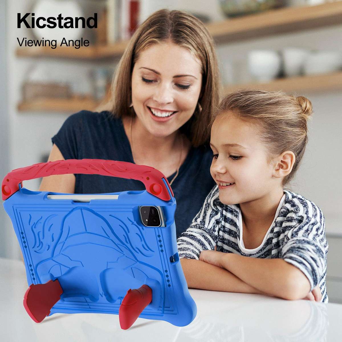 For Xiaomi Pad 8 / 8 Pro / Poco Pad X1 Boxing Series Kickstand EVA Shockproof Table ... (Blue Red)