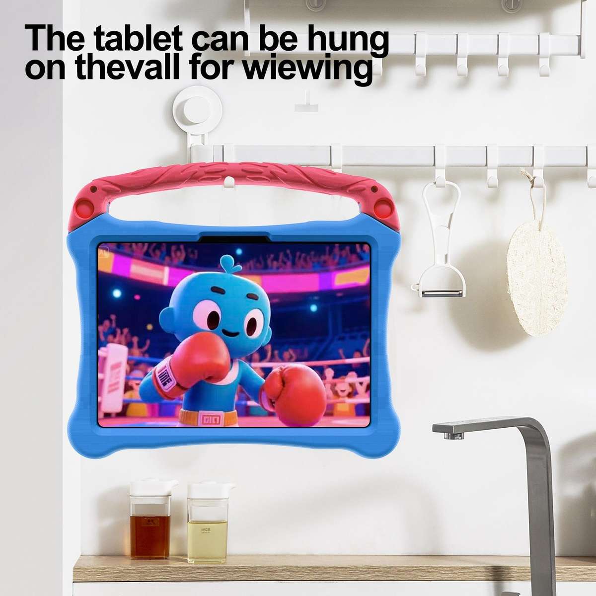 For Xiaomi Pad 8 / 8 Pro / Poco Pad X1 Boxing Series Kickstand EVA Shockproof Table ... (Blue Red)