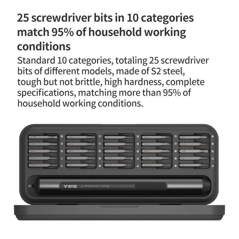 Original Xiaomi Youpin DUKA E1 Electric Screwdriver Set(Black)