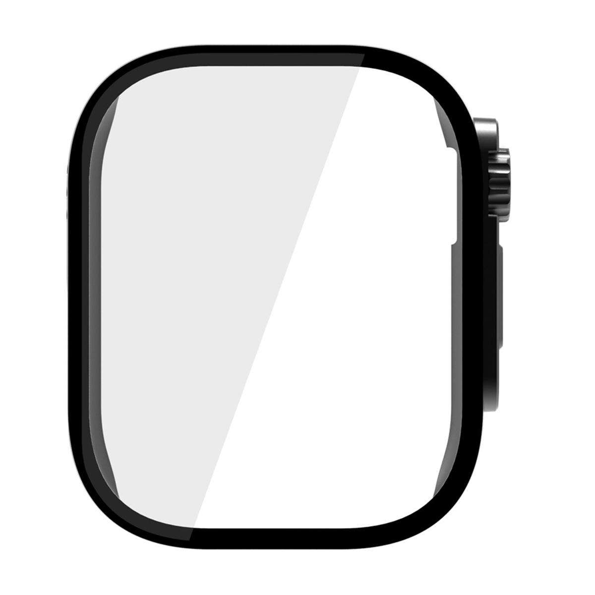 For Redmi Watch 5 Lite Change to Ultra Tempered Film Integrated PC Watch Protective Case(Black)