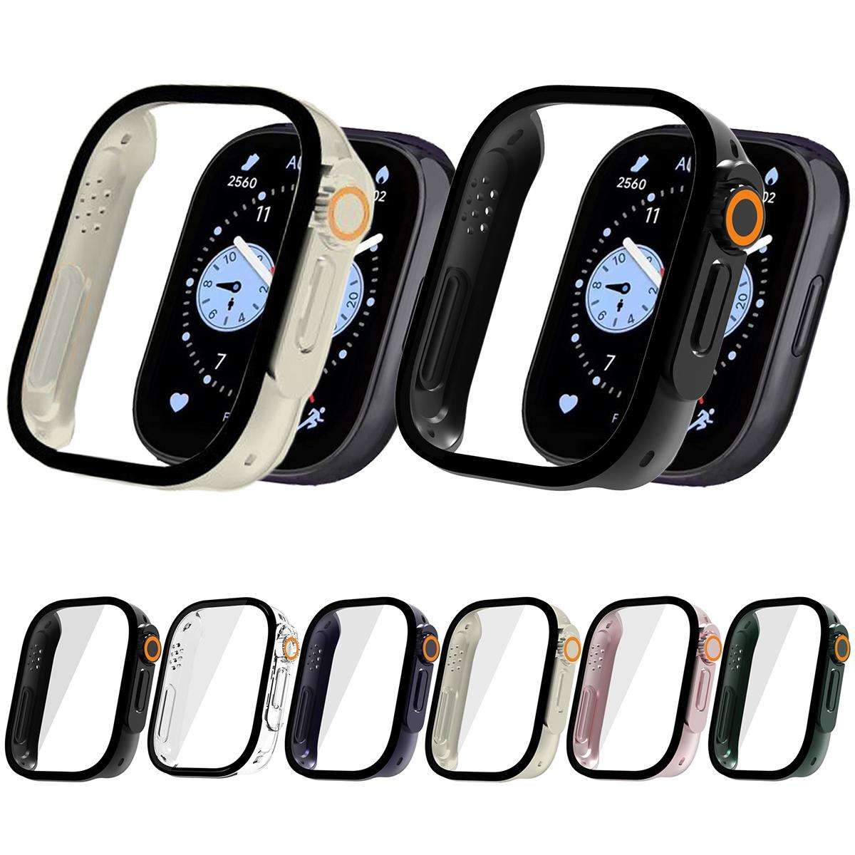 For Redmi Watch 5 Lite Change to Ultra Tempered Film Integrated PC Watch Protective Case(Black)