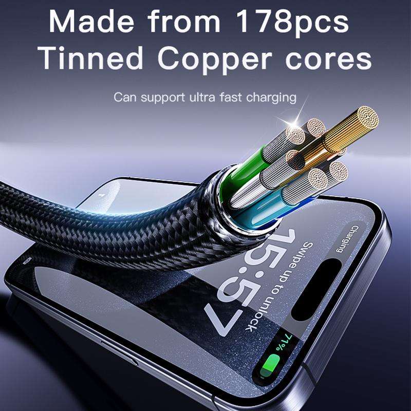 Yesido CA181 PD60W 3A USB-C / Type-C to USB-C / Type-C Charging Data Cable, Length: 1.2m(Black)